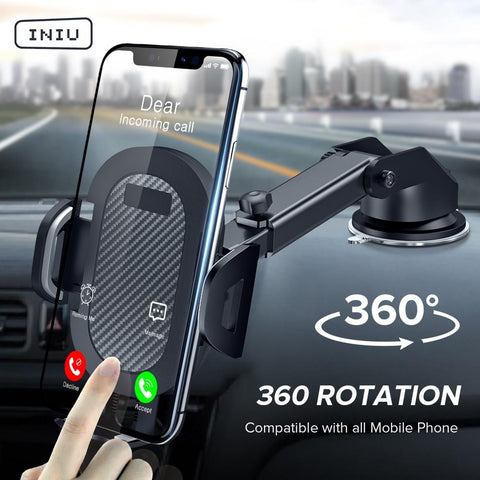 Image of INIU Sucker Car Phone Holder 360 Mount in Car Stand No Magnetic Support Mobile Cell Cellphone Smartphone For iPhone X Max Xiaomi