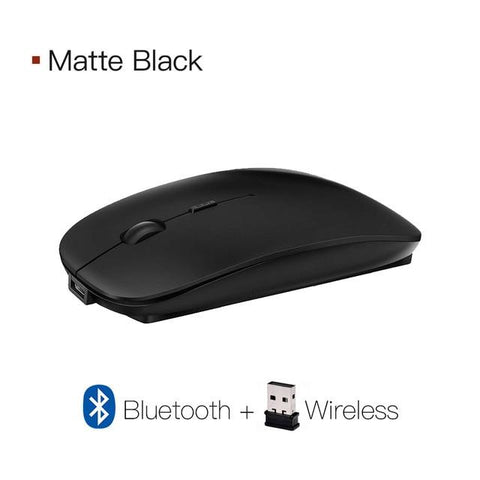 Image of Wireless Mouse Computer Bluetooth Mouse Silent PC Mause Rechargeable Ergonomic Mouse 2.4Ghz USB Optical Mice For Laptop PC