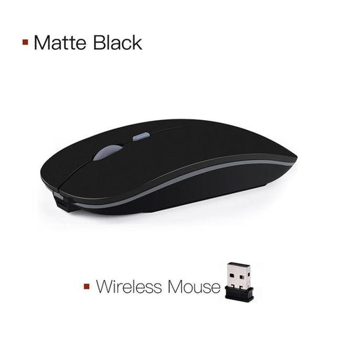 Image of Wireless Mouse Computer Bluetooth Mouse Silent PC Mause Rechargeable Ergonomic Mouse 2.4Ghz USB Optical Mice For Laptop PC