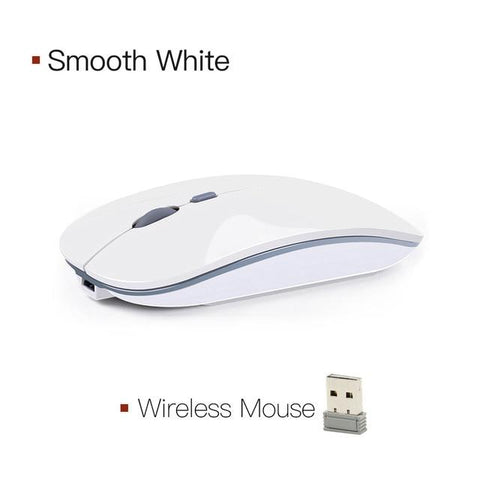 Image of Wireless Mouse Computer Bluetooth Mouse Silent PC Mause Rechargeable Ergonomic Mouse 2.4Ghz USB Optical Mice For Laptop PC