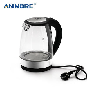 ANIMORE 2L Glass Electric Kettle off Automatically Stainless Steel Anti-hot Electric Kettle Household Kitchen Appliances EK-02