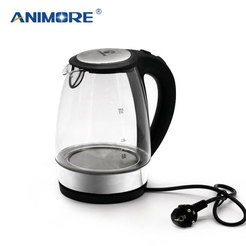 Image of ANIMORE 2L Glass Electric Kettle off Automatically Stainless Steel Anti-hot Electric Kettle Household Kitchen Appliances EK-02