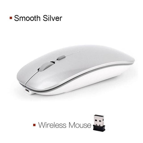 Image of Wireless Mouse Computer Bluetooth Mouse Silent PC Mause Rechargeable Ergonomic Mouse 2.4Ghz USB Optical Mice For Laptop PC