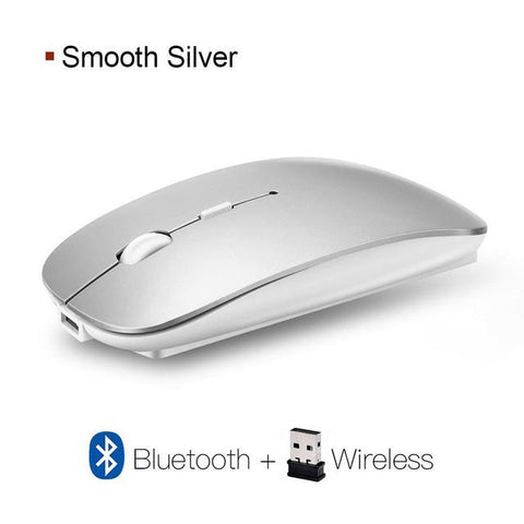 Image of Wireless Mouse Computer Bluetooth Mouse Silent PC Mause Rechargeable Ergonomic Mouse 2.4Ghz USB Optical Mice For Laptop PC