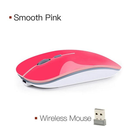 Image of Wireless Mouse Computer Bluetooth Mouse Silent PC Mause Rechargeable Ergonomic Mouse 2.4Ghz USB Optical Mice For Laptop PC