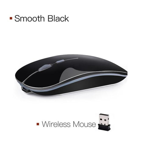 Image of Wireless Mouse Computer Bluetooth Mouse Silent PC Mause Rechargeable Ergonomic Mouse 2.4Ghz USB Optical Mice For Laptop PC